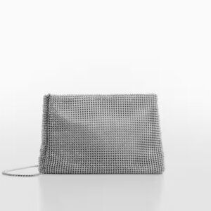 MANGO Rhinestone chain bag
